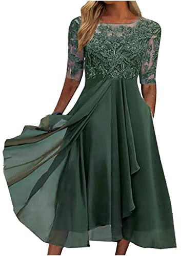 Robe Princesse Fille Soie en Dentelle brodée de Longueur de thé pour Femmes Jupe Plissée Courte Cuir