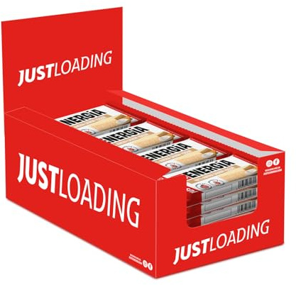 JustLoading Barrita 42% Avena Chocolate Blanco&Yogur | Con Fibra | 20x60g | Fuente de fibra, digestión ligera y saciante. Energía sostenida sin picos de azúcar. Sin conservantes ni aceite de palma.