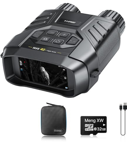 Visore Notturno, Adulto 4k Binocolo Infrarossi Display Ips Da 3,6 Pollici Zoom Digitale 6x Potente Luce Infrarossa Focalizzabile Supporto Lingua Italiana Visore Notturno Caccia