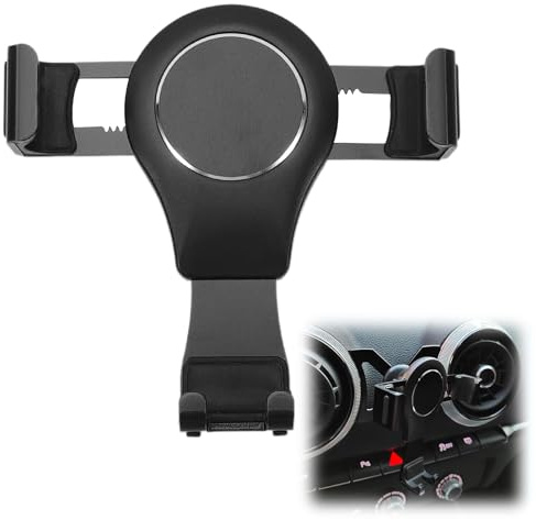 Anlseiod Soporte Móvil para Audi A3 8V/S3 8V/RS3 8V 2013-2019 | Soporte Teléfono Móvil Gravity Lock Estable Sin Jitter Soporte Movil Rejilla de Ventilación Aire para automóvil 360 Grados