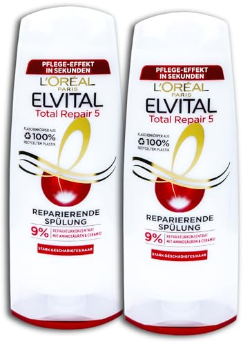 2 er Pack Elvital Spülung Total Repair 5 Stark Geschädigtes Haar 2 x 250 ml