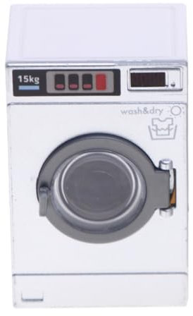 VANZACK Miniature Washer Dryer Model for Dollhouse Decoration Realistic Laundry Scene Accessories for Boy Girl Play and Photography