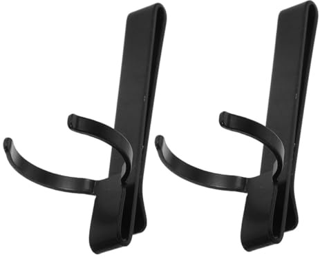 Hemobllo 2 Stück Taschenlampenclip aus Eisen Abnehmbarer Multifunktionaler Metallclip für Stiftlampen und Taschenlampen für Outdoor Aktivitäten und Reparaturen Schwarz