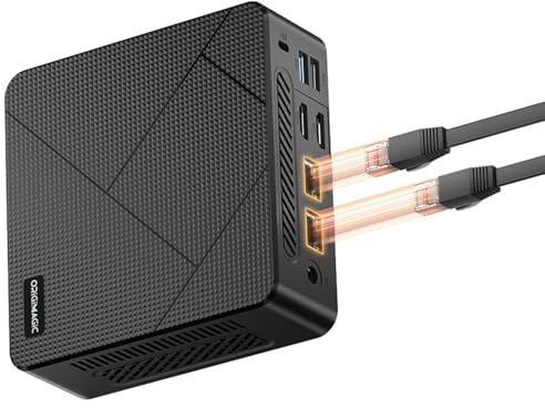 origimagic C4 Mini PC 11 Pro, Ryzen 5 3550H Mini Desktop Computer (Beat N150/N100/N95) Dual 1000Mbps NIC LAN, 8GB RAM 256GB SSD Micro PC, WiFi 5, BT 5.0, Triple Display, PC for Home Theater, Office