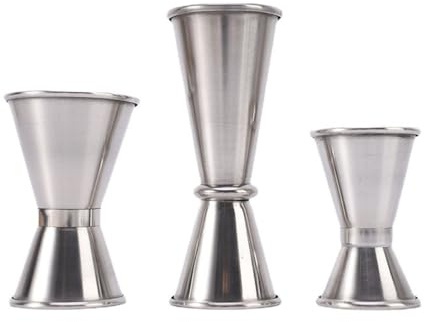 Bicchiere dosatore per cocktail, piccolo misuratore doppio in acciaio inox, misura da cocktail, accessorio per bar, barista, per cocktail, vino, liquori, accessori per feste, 30 ml/50 ml