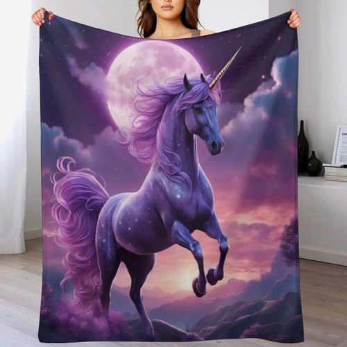 AASWDDS Couverture Cheval, Couvertures en Flannel Douce Chaude Et Confortable, pour Canapé Ou Lit. Linge De Lit Couvre-lit 140×180cm