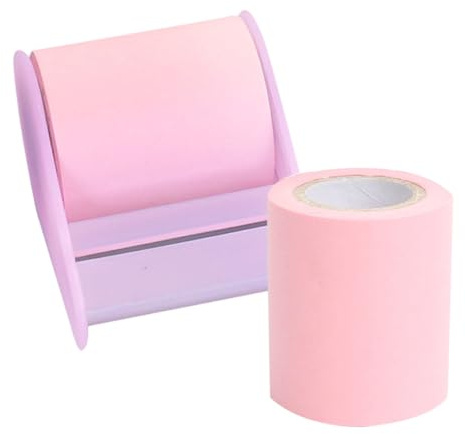 JECOMPRIS Rotolo di Note Adesive Multifunzione Ricambi Rosa, Nastro Promemoria Portatile per Casa e Ufficio, Foglietti Adesivi Pratici per Appunti e Memo Quotidiani