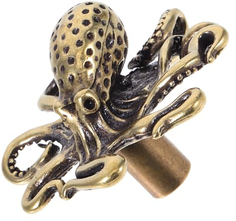SHINEOFI Messing Türgriff Oktopus in Schubladenform Maritimer Möbelknopf für Kommoden und Kleiderschränke Robustes Material für Heimdekoration