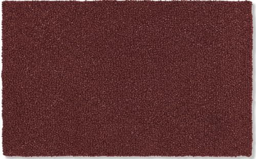 Markotex Zerbino in Fibra di Cocco Naturale, 17 mm, Retro Antiscivolo, per Interni ed Esterni, Tappeto Raschiafango (Bordeaux, 40x60)