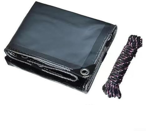 Copertura per tetto del carrello elevatore industriale per camion, copertura in PE, protezione dalla pioggia e dal sole e dalle intemperie, copertura per attrezzature di magazzino, nero e trasparente