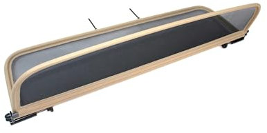 GermanTuningParts Déflecteur de Vent pour Jaguar XK (2006-2014) - Pliable - avec Fermeture Rapide - Beige | Filet Anti-Remous Coupe | Déflecteur d'air