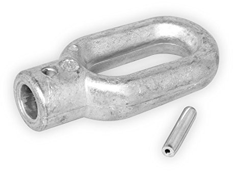 DIWARO.® | Ovale Öse aus Zinkdruckguss für Markisengetriebe | Bohrung 12mm | Querbohrung 4mm | Kegelradgetriebe, Schneckengetriebe, Markise | Farbe blank