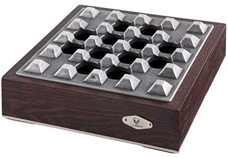 GERMANUS Zigarrenascher massiv aus Holz und Metall