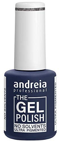 Andreia Professional - The Gel Polish - Gel-Nagellack, Lösungsmittel und Geruchsfrei - Farbe G39 Metallic Silber - Grautöne
