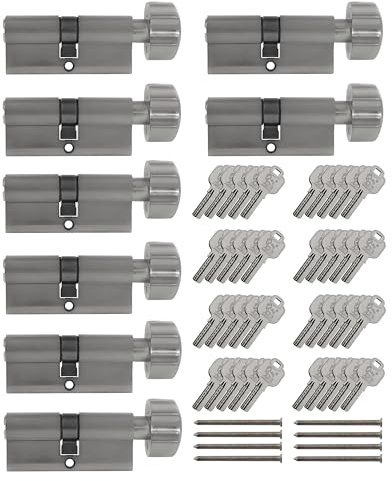 8x Knaufzylinder KD 60 mm 30/30 gleichschließend inkl. 40 Schlüssel