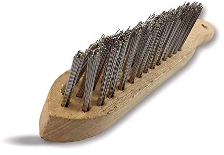 Kibros Lot 3 brosses soudeur d'angle fil inox 40 mm droite | Fil droit inox 40 mm, version professionnelle, brossage ébavurage nettoyage soudures métaux inoxydables décapage.