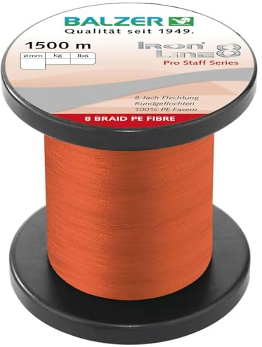 Balzer Iron Line Pro Staff 8 rot - 1500m geflochtene Schnur