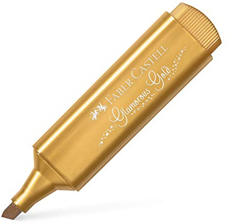 Faber-Castell Textliner 46 metallisk glamorös guldöverstrykningspenna – låda med 10