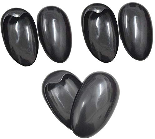 3Pairs Black Plastic Ear Protector Caps Water-proof Hairdressing Ear Covers Hair Dye Earmuffs Ear Caps Professional Salon Hair Coloring Tools DIY Accessories for Bathing Shower SPA