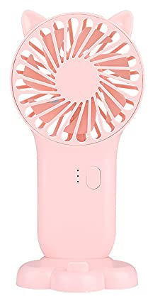 petit ventilateur,Ventilateur de poche portable mignon pour animaux de compagnie, mini ventilateur de chargement USB de bureau-rose