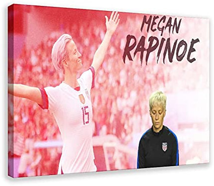 Megan Rapinoe Poster Fußball Fußball Kunst 8 Leinwand Wand Schlafzimmer Dekor Bild Sport Landschaft Büro Zimmer Dekor Geschenk Rahmen: 30 × 45 cm