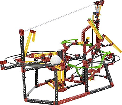 fischertechnik 559890 ADVANCED Funny Reactions – Bausatz für Kinder ab 8 Jahren, Konstruktionsspielzeug mit spannenden Kettenreaktionen, inkl. Seilbahn & Katapult