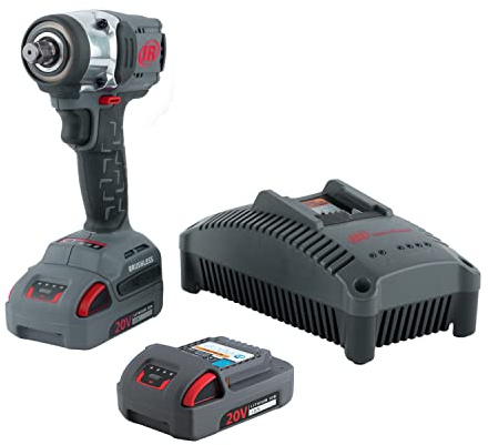 Ingersoll Rand Atornillador de Impacto de Batería Kit W3151, Herramienta Inalámbrica 1/2 con 20 V, Llave de Impacto Ligera y Compacta