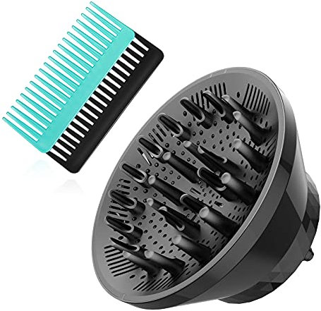 Collapsible Hair Diffuser for Curly Hair, Universal Hair Diffuser Attachment for Hair Dryer Adjustable from 1.65 inch to 3.14 inch, Blow Hair Dryer Diffuser for Long Thick Natural Wavy Hair