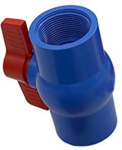 Garten-Klempnerschlauch-Adapter 2 stücke 1/2 3/4 1 weiblicher faden pvc kugelhahn garten bewässerung aquarium wasser rohr wasser stoppverbinder (Color : Blue, Diameter : 1.5 inch)