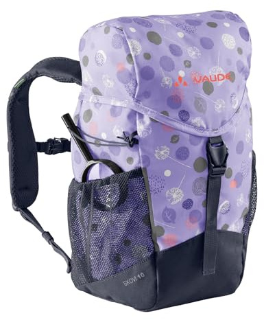 VAUDE Kinderrucksack Skovi für Jungen & Mädchen, komfortabler Wanderrucksack Kinder 10 L in lila, Wetterfester Schulrucksack mit viel Stauraum & reflektierende Elemente, pastel lilac