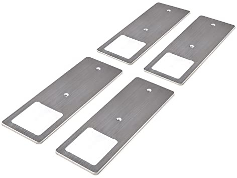 kalb | LED Unterbauleuchten Edelstahl gebürstet 5W- sehr flache Küchenleuchte Einbaustrahler Einbauspot, Auswahl:4er Set neutralweiss