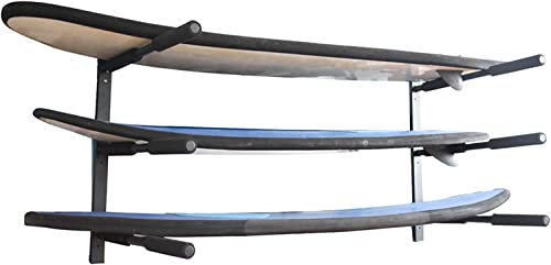 HACSYP Kajak-Aufbewahrung, Surfbrett-Wandhalterung mit abgewinkelten, gepolsterten Armen, for Surfbrett oder Paddle-Board, hält bis zu 28 Zoll breites Board