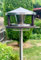 LicusDesign Vogelhaus mit Ständer wetterfest aus Edelstahl - Stabiles Vogelfutterhaus für draußen, modern aus Metall - Vogelfutterstation - Futterhaus für Vögel stehend
