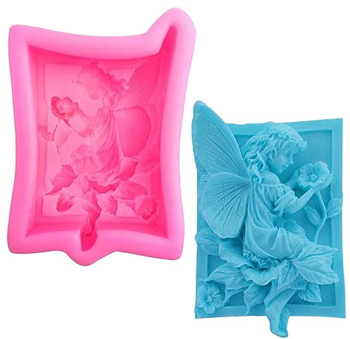 Moule en silicone 3D en forme de fée pour décoration de gâteaux, fondants, chocolats, bonbons, fête d'anniversaire, de mariage, fait à la main, artisanat d'argile, sucre, cadeau artisanal