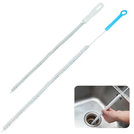 2 Stück Reinigungsbürsten Lang, Drain Abflussreiniger für Abwasserkanäle Flexible Abflussreinigungsbürste, Ablaufrohr Reinigungsbürste Abfluss Bürste für Küchen,Badezimmer,Sink (45cm und 71cm)