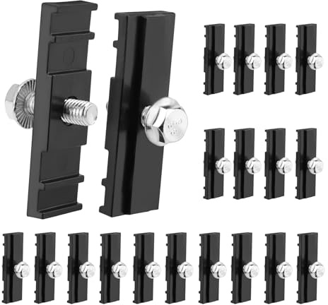 20 soportes de valla de eslabones de cadena, clips de sujeción, para valla de eslabones de cadena estándar, soportes de montaje de letreros fáciles con pernos de acero inoxidable, para pancartas,