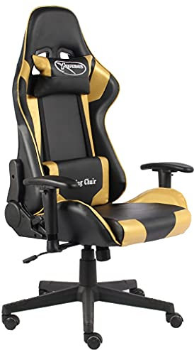 FUDUGEHMIOFWFJJ Lounge Sessel,XXL sitzsack,schaukelstuhl,Gaming-Stuhl Drehbar Golden PVCrelaxsessel,lesesessel,Sessel,stillsessel,