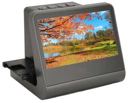 PLABNK Scanner per pellicole con schermo ad alta definizione da 24 MP/48 MP Pixel da 5 pollici, supporta pellicole positive e negative a colori da 35 mm/135 mm/126 mm/110 mm/8 mm