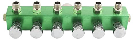 Metall-Airbrush-Luftschlauch-Verteiler, geregelter Dosierverteiler, 6-fach