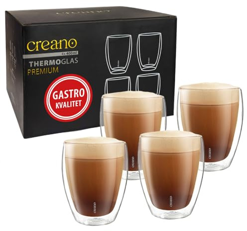 Creano PREMIUM Bicchieri Termici 400 ml – Set da 4 – NOVITÀ MONDIALE