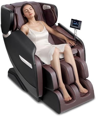 VEVOR-Massagesessel – Ganzkörper-Schwerelosigkeitssessel mit Mehreren Automatischen Modi, 3D-Shiatsu, Heizung, Bluetooth-Lautsprecher, Airbag, Fußrolle und Touchscreen