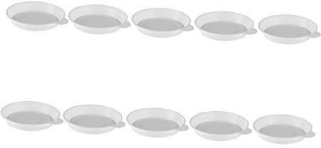 Yardenfun 10pièces Lot de Plateaux pour Pots De Plantes avec Poignée Diamètre Protection Surface Et Gestion Eau pour Petits Pots