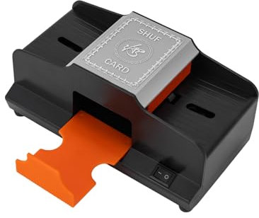 HuKaiL Automatischer Kartenmischer, Automatische kartenmischmaschine mit Zwei Shuffling-Modi und Zwei Strom-Modi (USB/Batterien), Kartenmischer Elektrisch für Poker, UNO, Blackjack, Bridge, 22*11*10cm