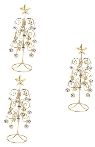OUNONA 3stücke Goldene Weihnachtsbaum Dekoration Kreativer Künstlicher Tischschmuck Für Weihnachten Für Festlichkeiten Für