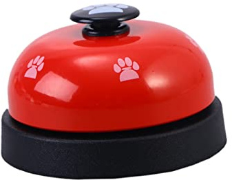 BESPORTBLE 2stücke Hundetraining Glocken Mit Pfotenabdruck Robuste Welpenspielzeuge Für Kommunikation Lautstarkes Signal Mit Flachem Großem Knopf Rot Für Katzen Und Kleine Hunde
