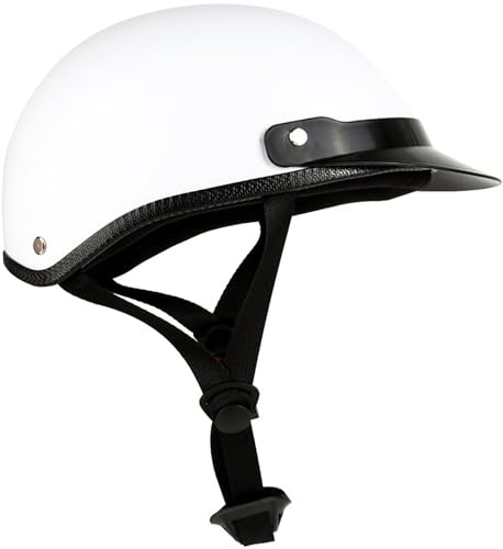 Casco Scodella Portatile Mezzi Caschi Jet, Mezzo Casco Da Motociclista Vintage Caschi Cromwell Caschi Casco A Scodella Scooter Motorino DOT/ECE Omologato Mezzo Elmetto Da Moto