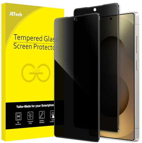 JETech Privacy Skärmskydd för Samsung Galaxy S25 Ultra 5G, Anti-Spion Härdat Glasfilm, Fingeravtryck ID Kompatibel, 2-Paket