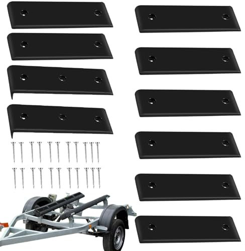 Lot de 10 glissières pour remorque de bateau - Planches de couchette pour remorque de bateau - 10 pièces/lot de glissières pour remorques de bateau - Enders pour lancement et chargement plus faciles