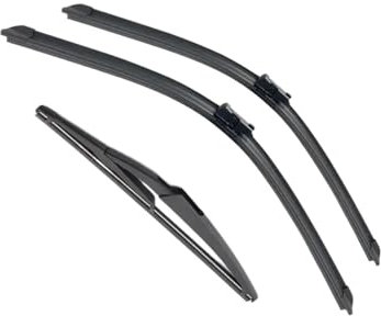 BAFAFA Auto Wischerblätter Für FIAT 500 312 2007-2017 Auto Vorne Hinten Wischerblätter Scheibenwischer Auto Windschutzscheibe Auto Wischer 24 + 14 + 11 Wischerarm(3 Wipers)
