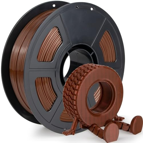 IEMAI TPU Filament 1.75mm Braun, Flexible TPU 95A 1Kg, 3D Drucker Filament TPU, Flexibles und Langlebiges Material, Stoßdämpfend, Maßgenauigkeit+/-0,02mm